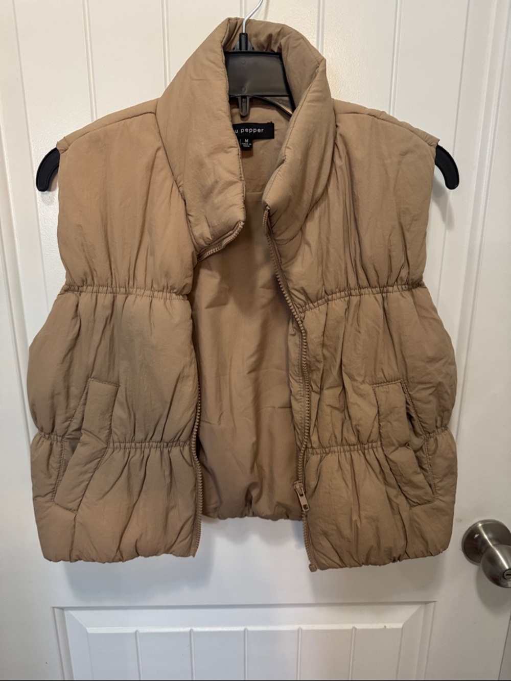 Blu Pepper Quilted Tan Puffer Vest